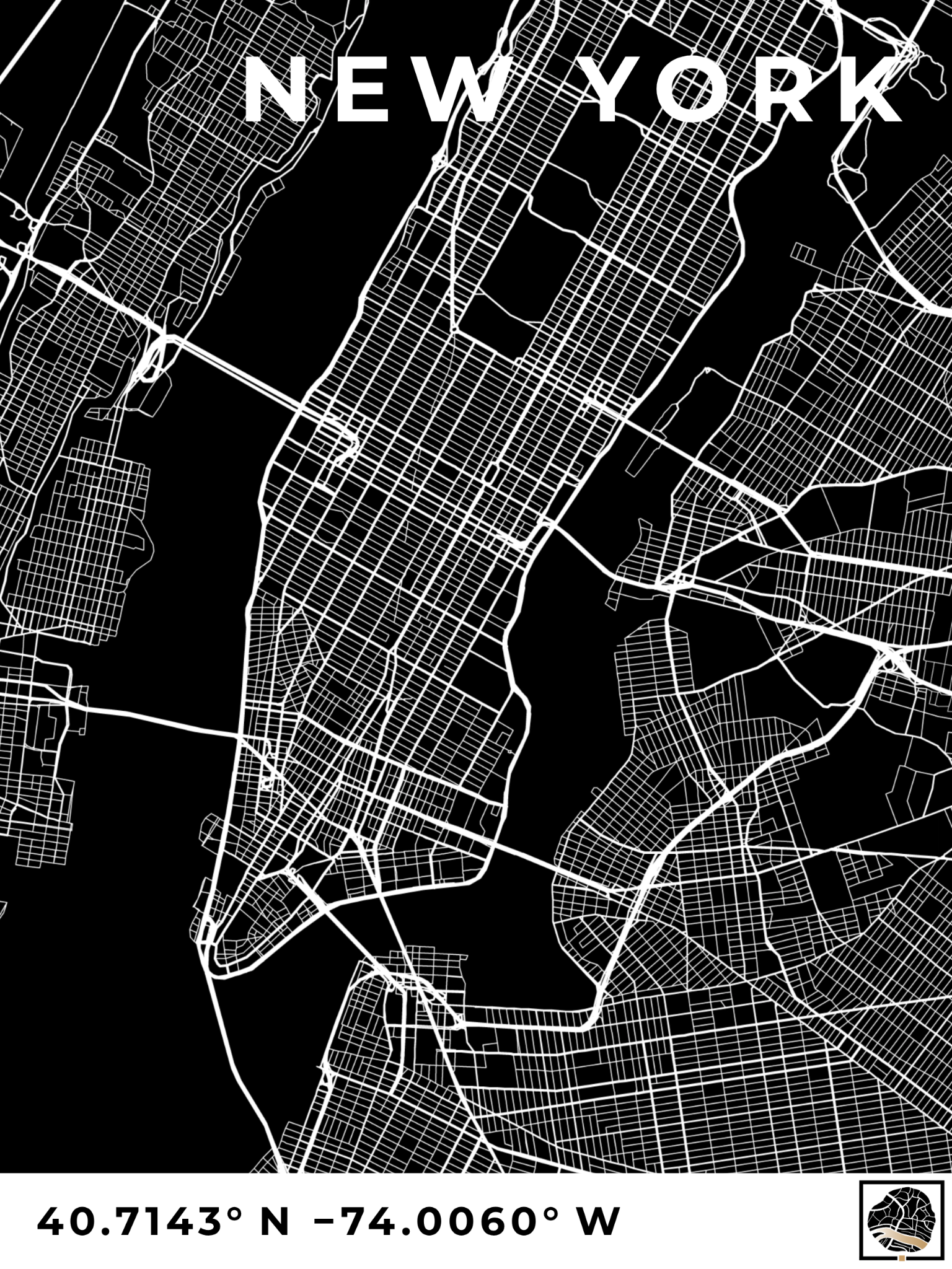 New-York-Kartenmuster